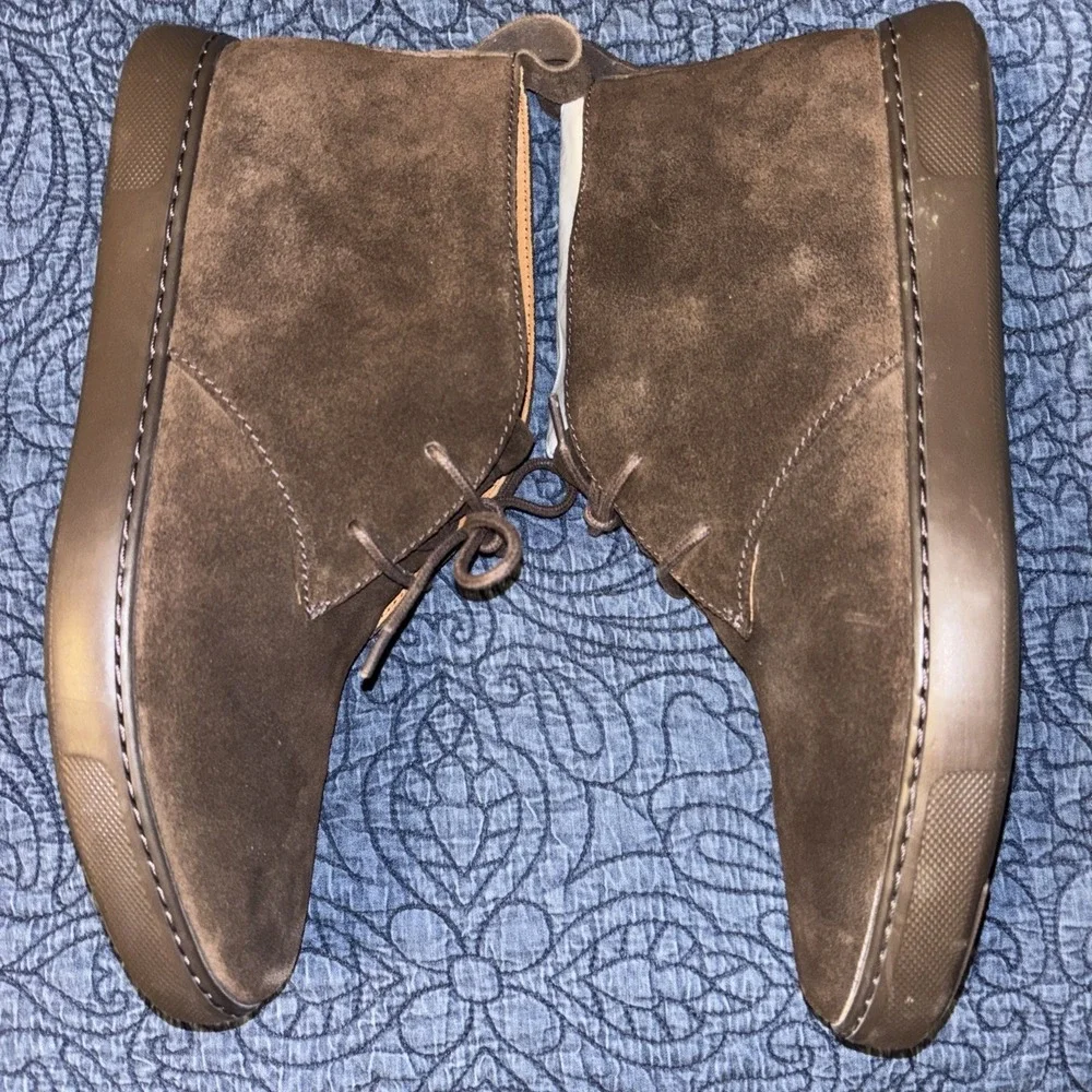 New Fitflop Zachery Men's US 10 EU 43 Brown Suede Chukka Ankle Lace Up Boots